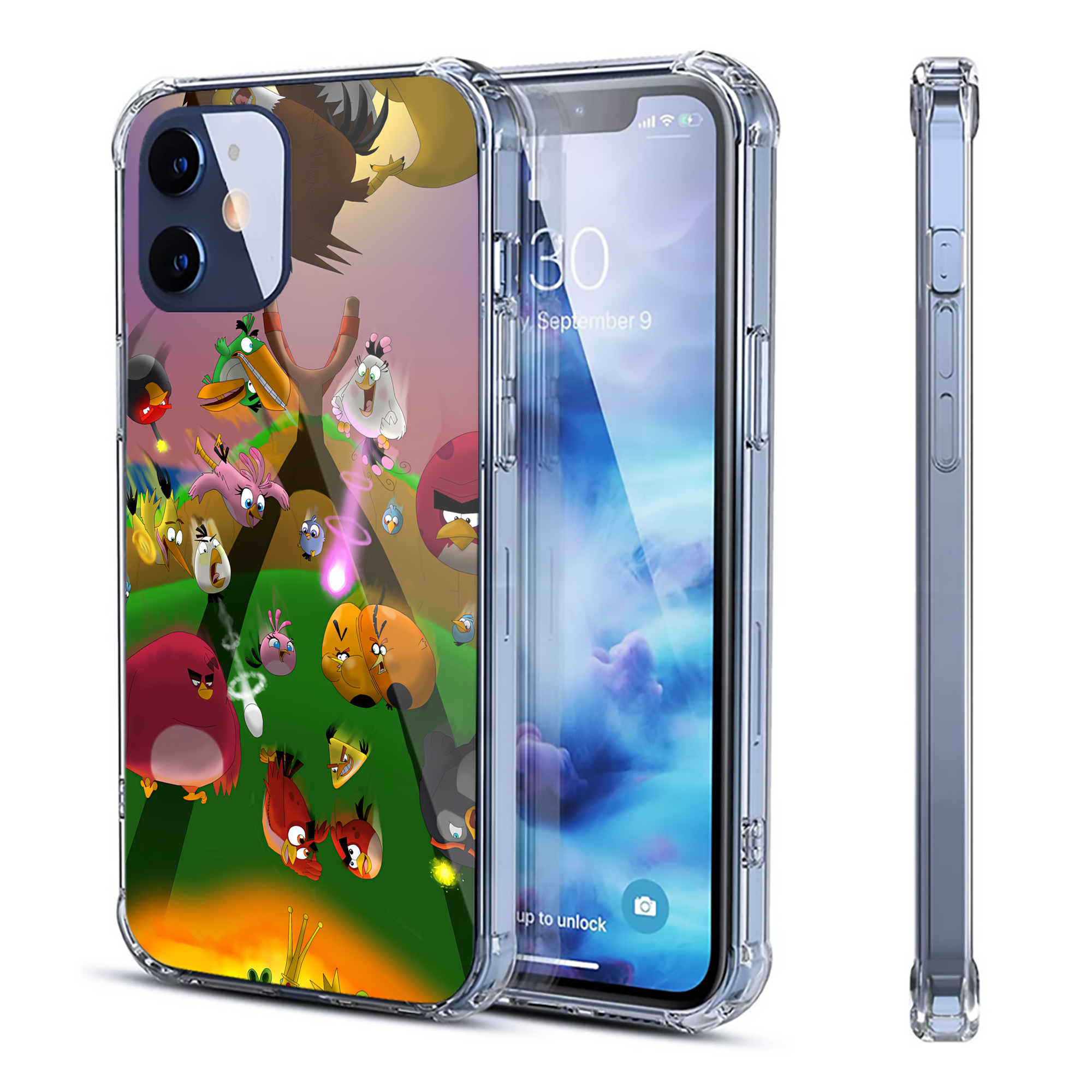 （画像用） Angry Birds アングリーバード 【iPhone 12シリーズ対応】透明スマホケース（クリアソフトケース）